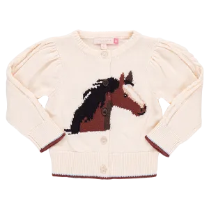 Girl's Cable Constance Sweater Wild Horse