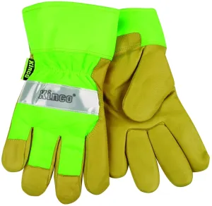 Heatkeep 1939-XL Work Gloves, Men's, XL, Wing Thumb, Green/Palamino :PR: QUANTITY: 1