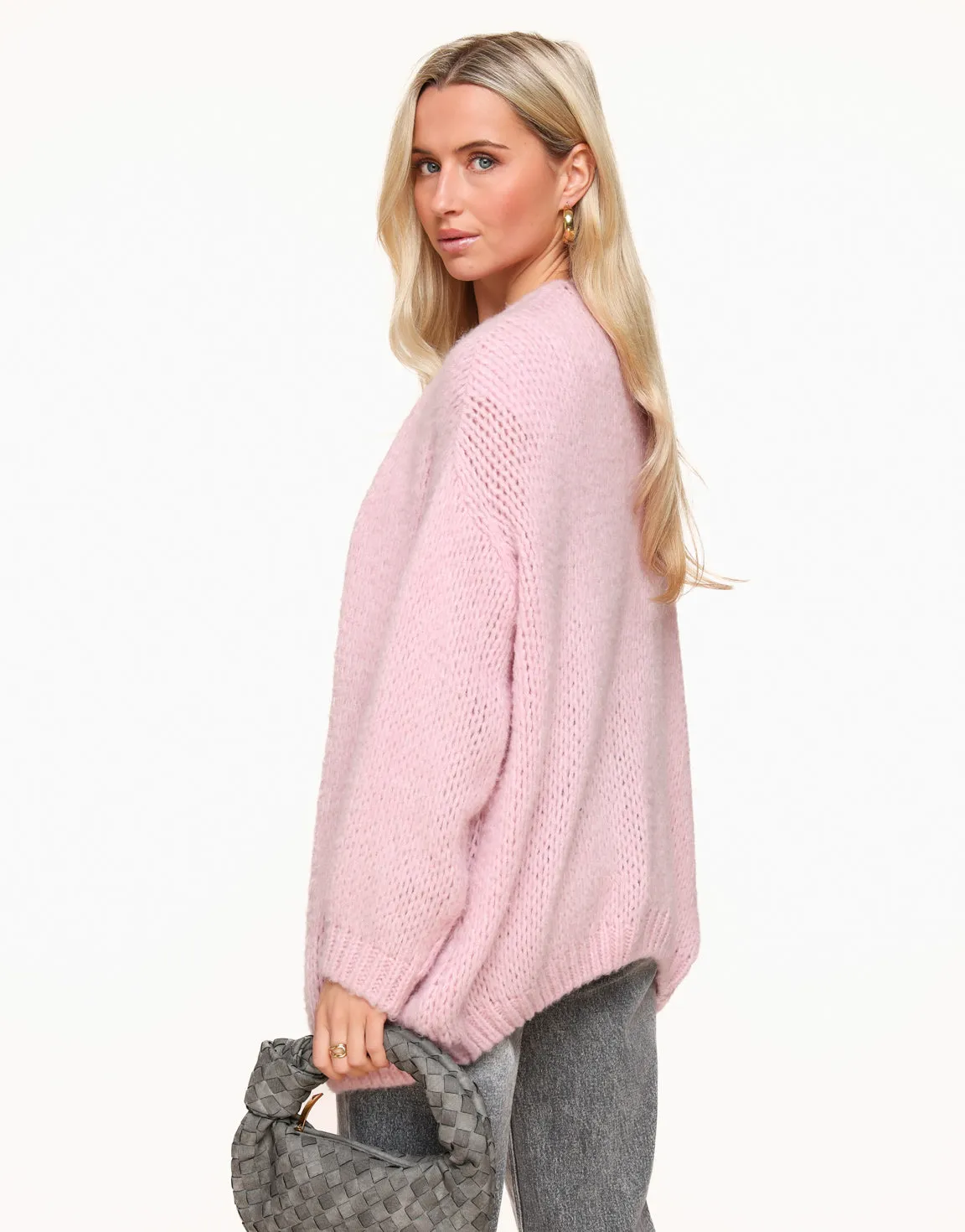 Licht Roze Wollen - Vest