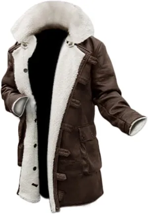 LP-FACON Mens BN Vest Costume Cosplay Military Jacket | Winter Shearling Coat Faux Leather