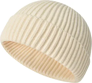 MAIAGO Fisherman Beanie for Men Women, Knit Cuff Beanie Cap Short Beanie Hat, Winter Warm Hats