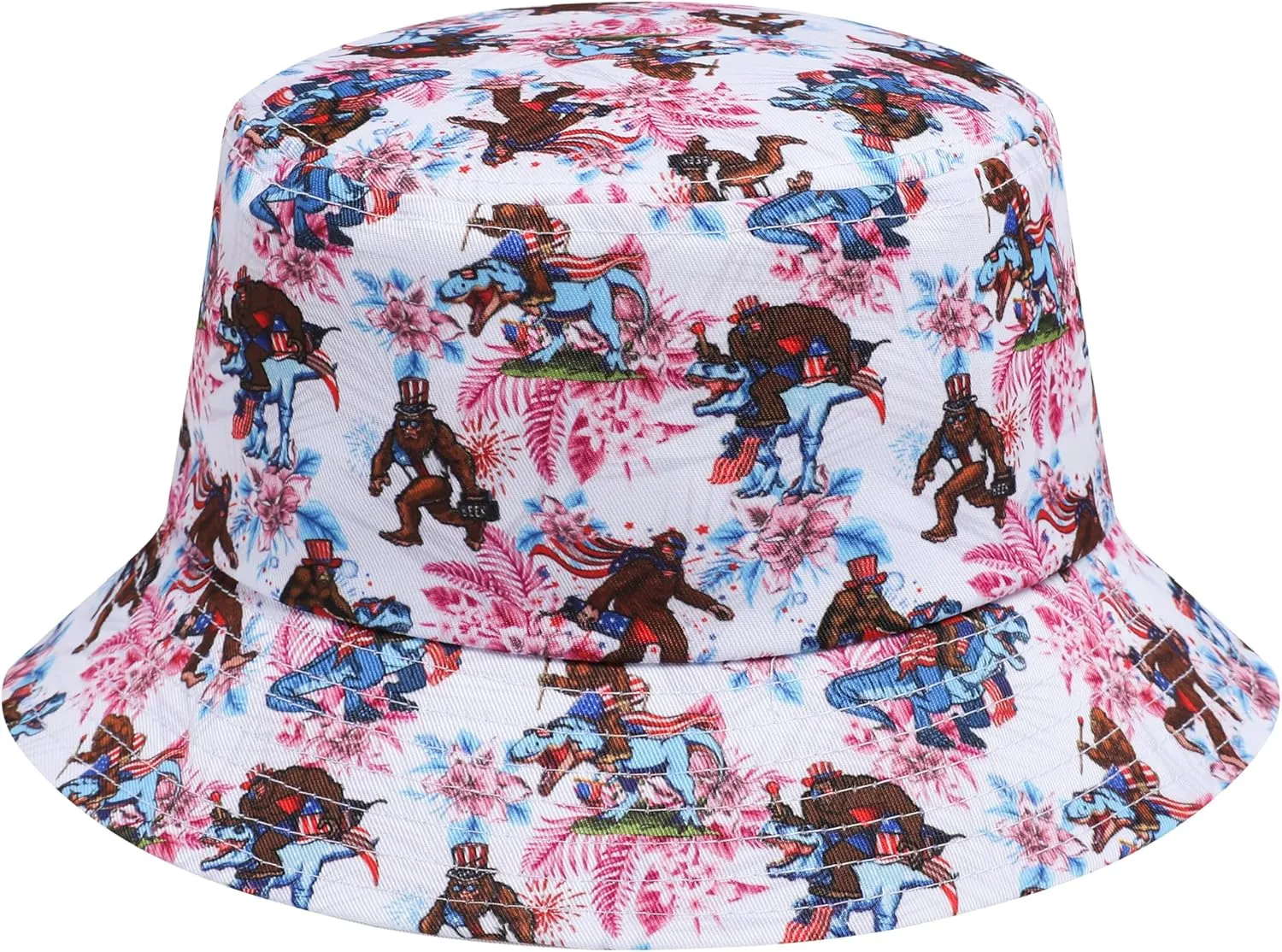 Mens Hawaiian Shirts and Shorts Set 2 Pieces Beach Outfits Summer Vacation Tropical Suit with Bucket Hats