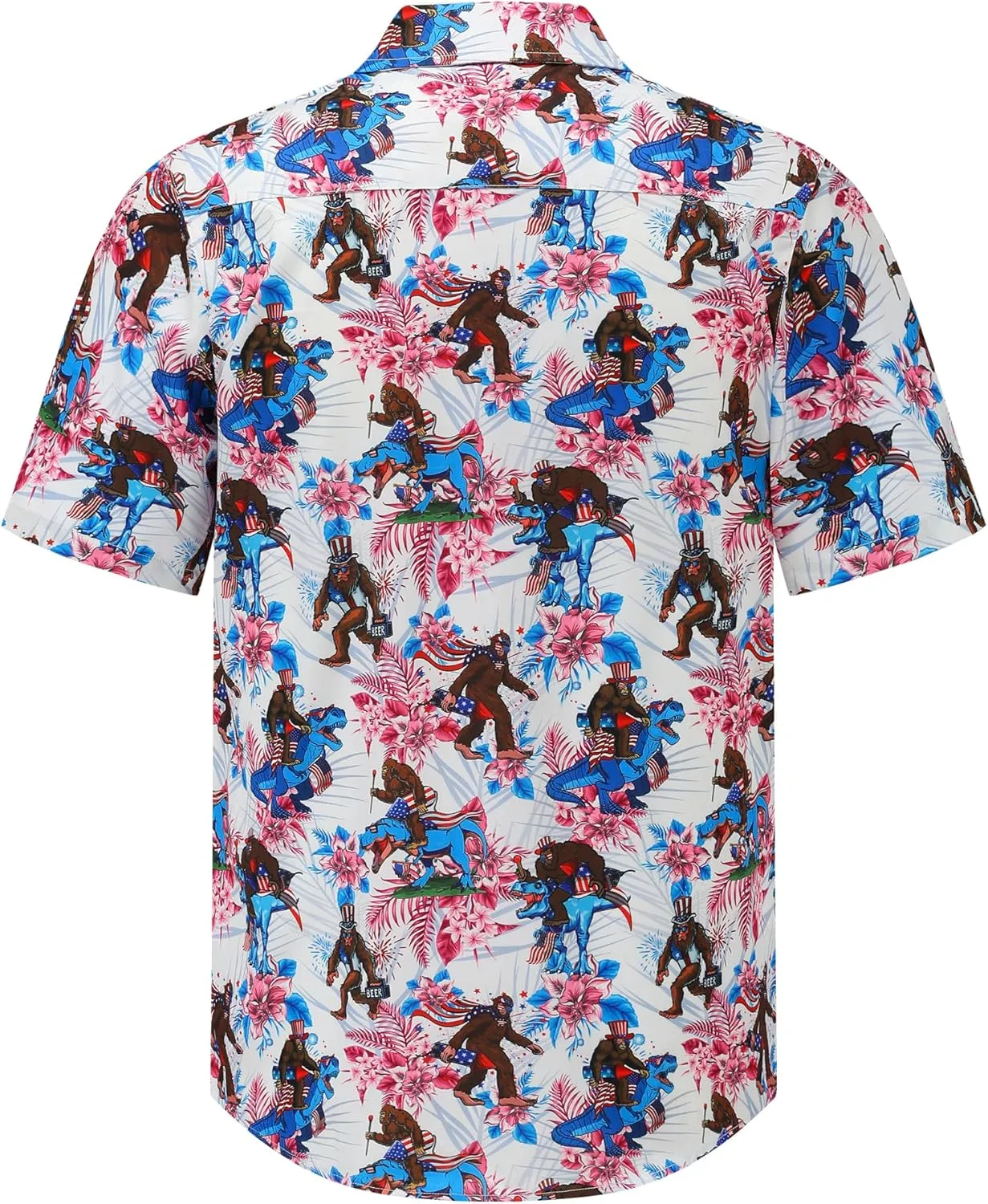 Mens Hawaiian Shirts and Shorts Set 2 Pieces Beach Outfits Summer Vacation Tropical Suit with Bucket Hats