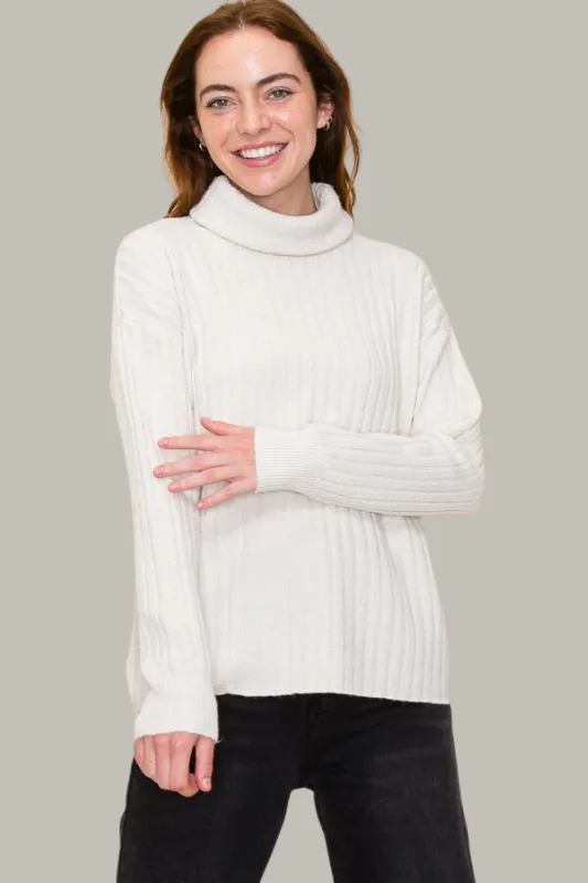 Ribbed Turtleneck Sweater