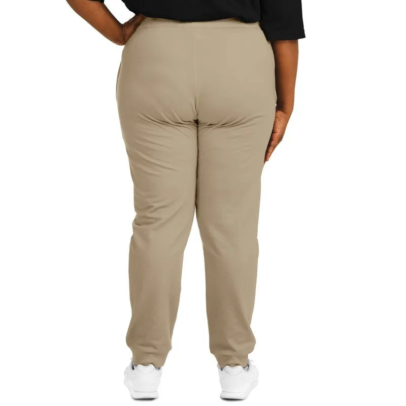 Shaded Pale Pastel Orange Brown Joggers | Unisex | with PLUS sizes | C0M15Y30K30