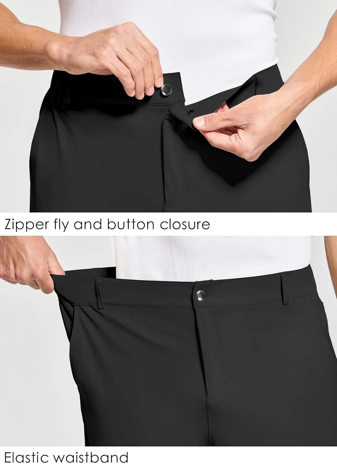 Willit Men's Golf Joggers Stretch Pants with 5 Pockets Slim Fit Sweatpants Work Dress Pants with Belt Loops