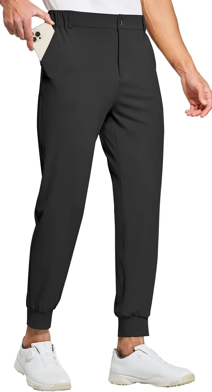Willit Men's Golf Joggers Stretch Pants with 5 Pockets Slim Fit Sweatpants Work Dress Pants with Belt Loops